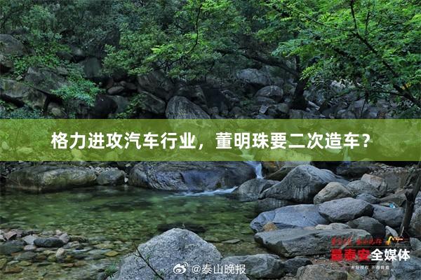 格力进攻汽车行业，董明珠要二次造车？